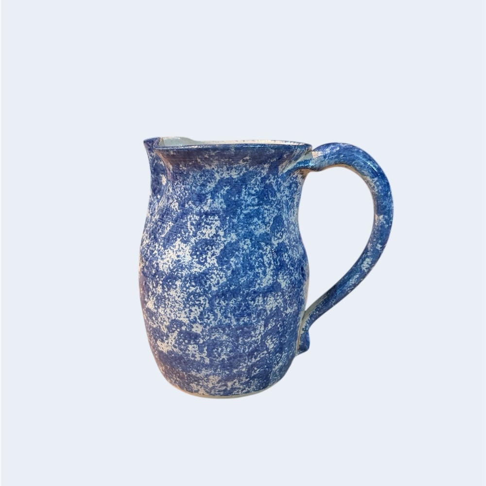 Blue Speckled Ceramic Pitcher